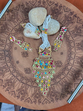 Gold Plated Multicolor Necklace Set with Pearls & Stones