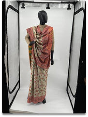 Floral Patterned Pashminna Silk Saree – Traditional Indian Elegance