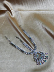 Sitapati Necklace with Cubic Zirconia (American Diamonds)