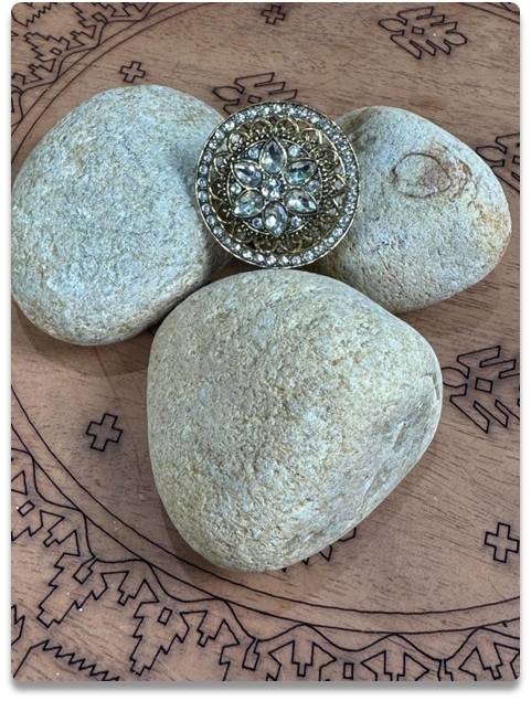 Decorative Sparkling Stone Ring