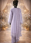 Lavender Cotton Suit Set – Size 46-front