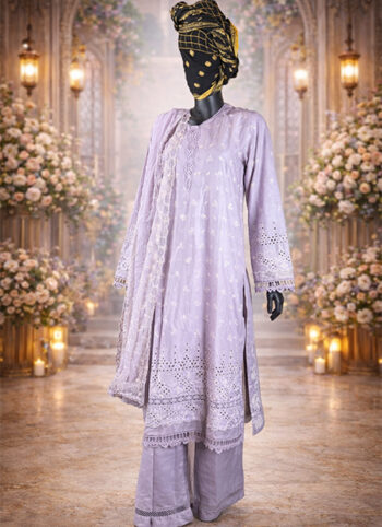Lavender Cotton Suit Set – Size 46