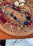 Long Necklace with Turkish Beads, Marble Stones & Glass Work