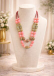 Handmade Pink Marble & Turkish Bead Long Necklace – Elegant Artisan Jewelry-second