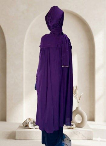 Pinkish-Purple-Abaya-Cape-with-All-Over-Hand-Stone-Work-–-Elegant-Free-Size-Design-back