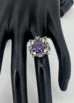 100% Pure silver, handmade star, design, amethyst, and zirconia, stone oxide,works