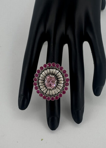 Hand made ring with real Ruby on hundred percent silver - original