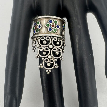 100% pure silver, handmade design oxide, silver work. - original