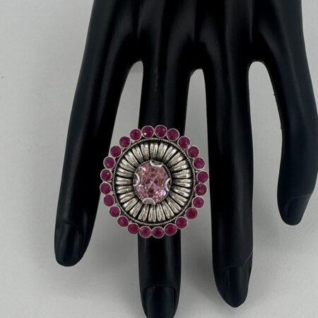 Hand made ring with real Ruby on hundred percent silver - original
